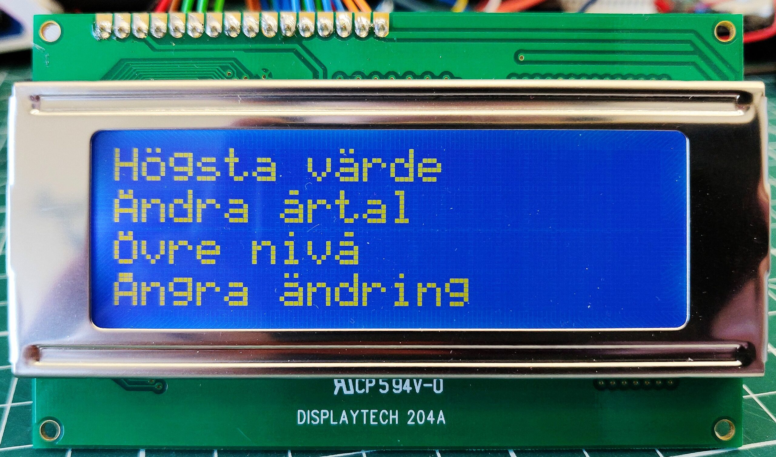 Svenska tecken (åäöÅÄÖ) på text-LCD